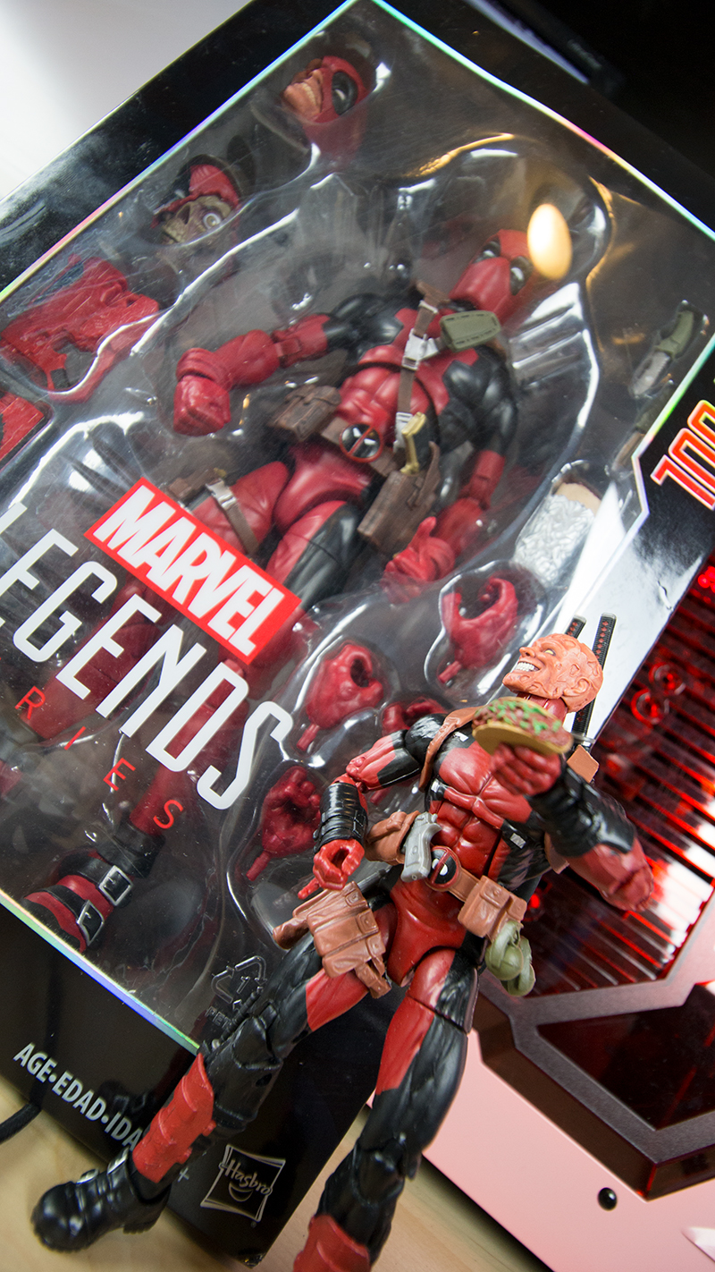 6-inch Legends Deadpool just kind of showed up. He brought his taco.